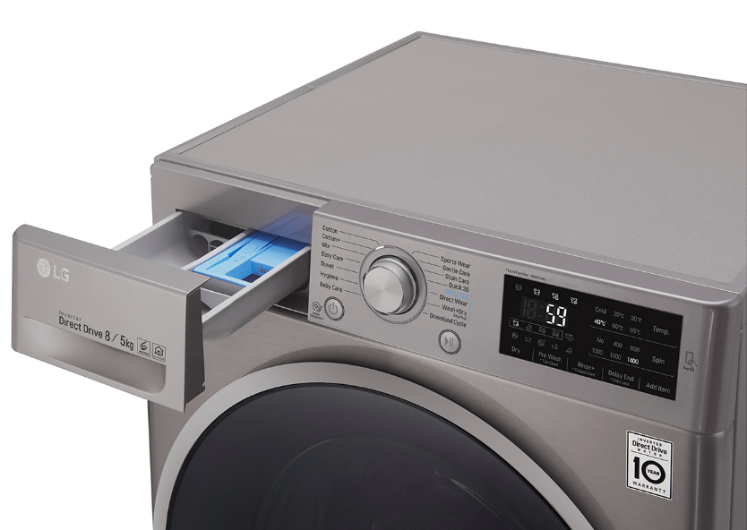 LG FH4U2TMP8S 8kg Wash / 5kg Dry Silver Washer Dryer Combo Products4u