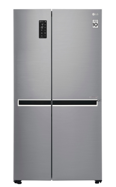 LG GC-B247SLUV.APZQESA, 626L Platinum Silver Side by Side Refrigerator, Mega Capacity
